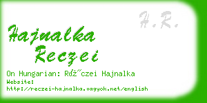 hajnalka reczei business card
